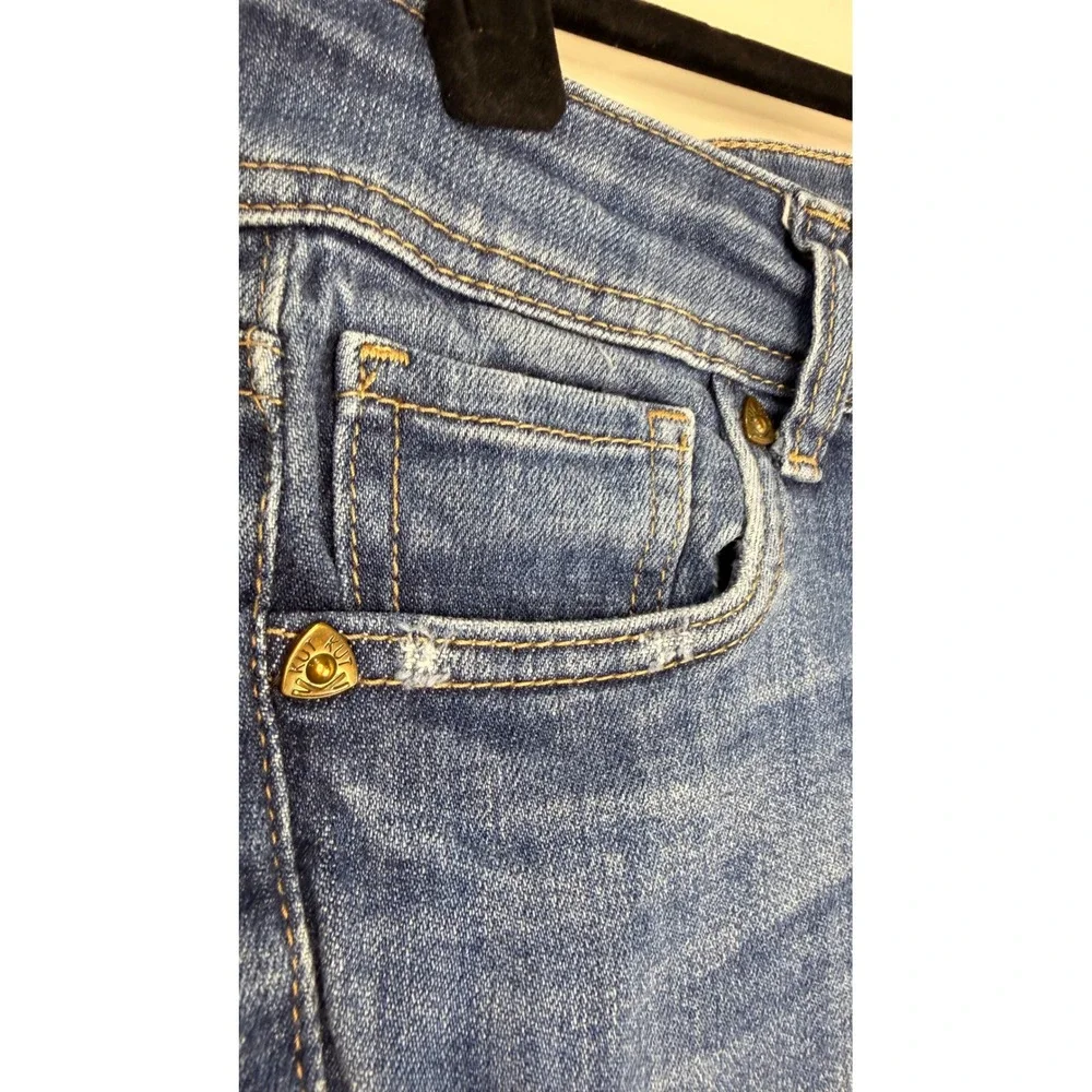 #153‎ KUT from the Kloth Jeans Sz. 2 Blue Cuffed Cropped w: 28